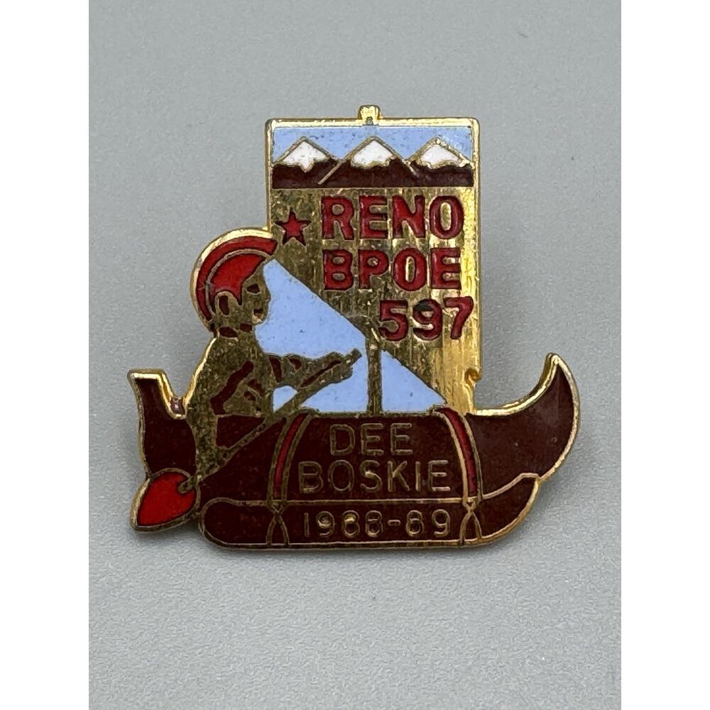 Vintage Reno BPOE 597 Dee Boskie 1988-1989 Lapel Pin